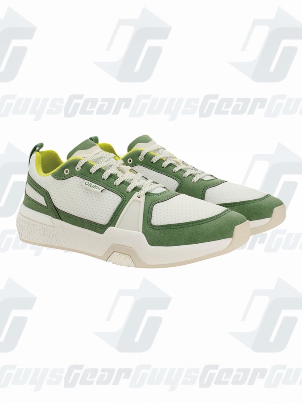 OluKai 'Anau Pickleball Sneaker - Bright White/Leaf 12 Men’s